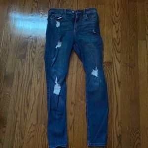 Hollister dark blue high rise super skinny